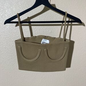 Orseund Iris Beige Ribbed Tank Top